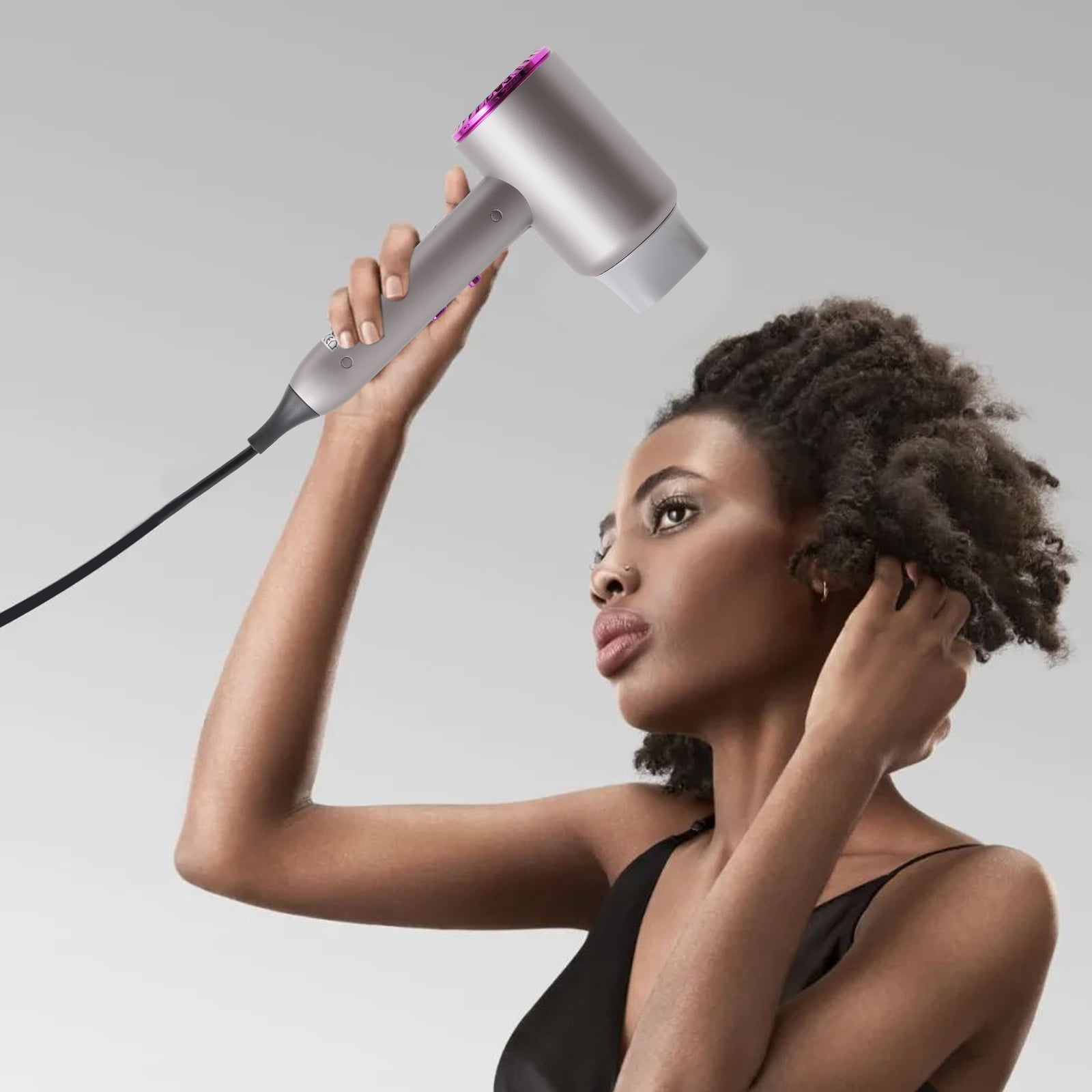 Wildnix Hair Dryer with Negative Ion Technology, 20000rpm High-Speed Motor, 3 Temperature Settings, PC Body, Quick Drying, Safe & Durable for Shiny Hair