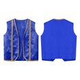 thumbnail image 6 of TSSOE Boys Arabian Prince Vest Open Front Medieval Waistcoat for Carnival Party Dress Up Royal Blue 8, 6 of 7