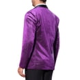 thumbnail image 3 of CHAQUETA DE TRAJE CHIC PARA HOMBRE CON SOLAPA EN CHAL Y UN BOTÓN, TEJIDO METÁLICO BRILLANTE, BLAZERS L PÚRPURA, 3 of 5