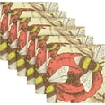 thumbnail image 6 of GZHJMY Bee Bloom Cloth Dinner Napkins Everyday Use 20" × 20" Home Decor 6 Pack, 6 of 7