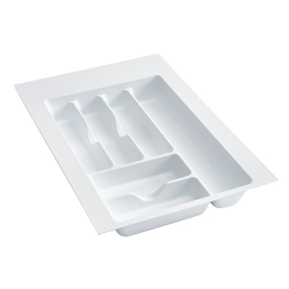 Rev-A-Shelf CT-2W-52 Trim-to-Fit Plastic 6 Compartment Cutlery Tray Insert Organizer, White
