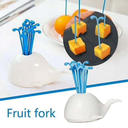 

Ovzne Cute Animal Fruit Fork Set Cartoon Animal Fruit Sign Dessert Fork Cake Fork Clearance