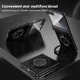 thumbnail image 5 of Dteck for Samsung Galaxy Z Flip 7 Case with Magnetic Ring Holder, 360 Rotating Bracket, Hinge Protection & Built-in Front Screen Protector, Slim Anti-Drop Shockproof PC Case,Black, 5 of 11