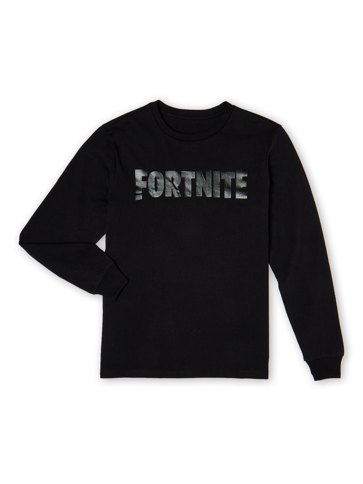 Black Fortnite Long Sleeve T-Shirt