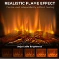 thumbnail image 3 of HOMCOM 27" Electric Fireplace with Mantel, Replaceable Fireplace Insert Heater with Realistic Log and Flame Effect, Remote, Black, 3 of 9
