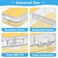 thumbnail image 4 of Plastic Pencil Box Large Capacity Pencil Boxes Clear Boxes with Snap-Tight Lid Stylish Office Supplies Storage Organizer Box Confetti and Stars Scattered, 4 of 7