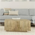 thumbnail image 6 of JERFIT 30 Inch Square Coffee Table, Solid Mango Wood Modern Cocktail Table with Natural Finish for Living Room, 6 of 7