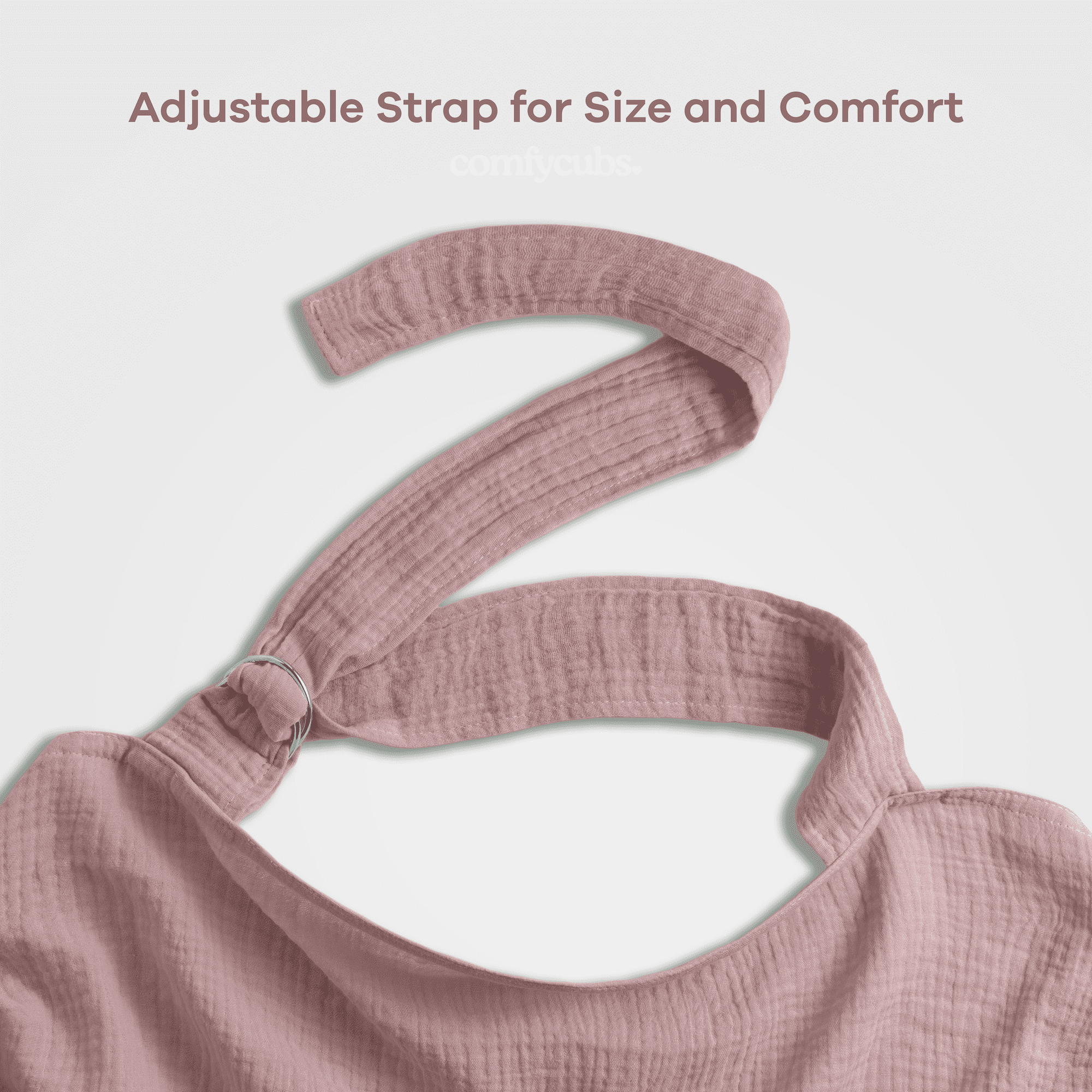 Comfy Cubs Muslin Nursing Cover with Adjustable Neck Strap - Pack of 2, Blush and Mauve
