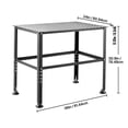 thumbnail image 6 of KFFKFF Welding Table 36" x 24", 800 lbs Capacity Heavy-Duty Workbench with 0.63" Fixture Holes and Non-slip Feet for Welding, Assembly, and Repair Tasks, 6 of 7