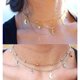 thumbnail image 3 of Collar Corto Con Estrellas De Luna Doble simple Para Mujer, 3 of 3