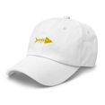 thumbnail image 3 of Clishirt Adult Unisex Embroidered Yellow Fish Adjustable White Classic Dad Hat, 3 of 7