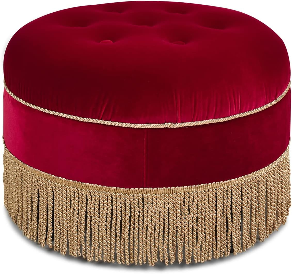 ZXNYH Yolanda Ottoman, Orange Small