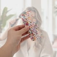 thumbnail image 4 of Unique Bargains 1 Pc Nineteen-tooth Rectangular Hair Comb Colorful Acetate Sheet, 4 of 6