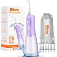 thumbnail image 1 of Hilo dental Bitvae, inalámbrico, con 6 puntas de chorro, color morado, 1 of 8