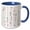 Blue/White, variant on 3drose, Minimal Mod Stripe and Dot, 11oz Two-tone Green Mug