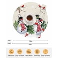 thumbnail image 6 of 13 Inch Round Placemats Set of 6, Beige Snowman Christmas Non Slip Heat Insulation PP Table Mats, Xmas Tree Snowflake Winter Birds Washable Place Mats for Kitchen Dining Party Table Decor, 6 of 7
