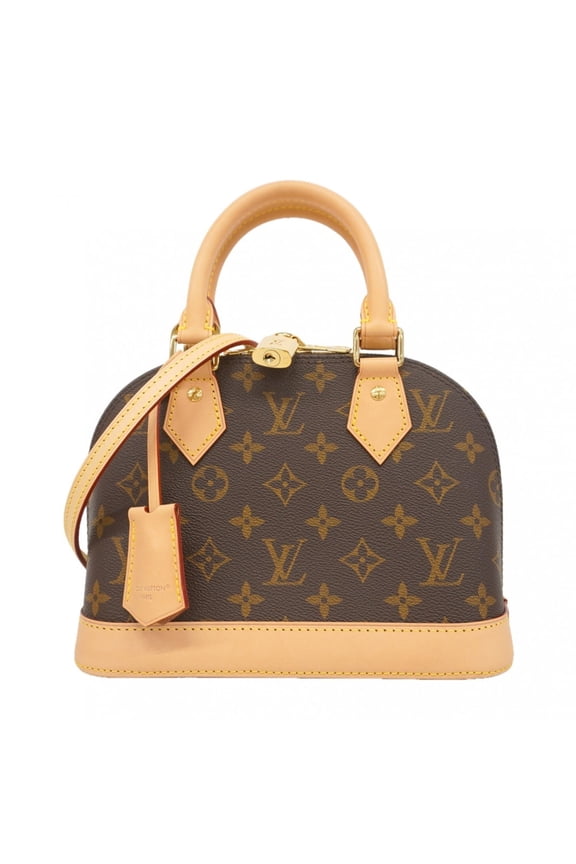 Pre-Owned Louis Vuitton Alma BB Monogram Handbag M46990 Brown 2-way bag for women