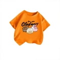 thumbnail image 4 of WMQPNNS Shirts for Girl Casual Girls Clothes Size 5 Short-Sleeved Tee Relaxed Fit Classic Crewneck Cotton Blouse Shirt Spring Summer Clothes(Size 9-10 Years, Orange), 4 of 4