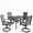 Gray, variant on LOGYAT 7-Piece Backyard Dining Set, 6 Slim Breathable Textilene Swivel Rocking Chairs, Rectangular Black Metal 6-Person Table with Umbrella Hole, Anti-Rust Patio Furniture for Deck, Lawn, Porch