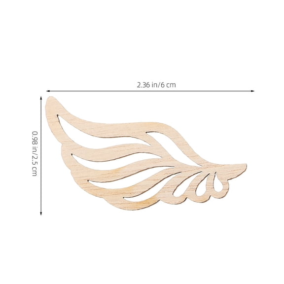 80pcs Unfinished Wood Angel Wings DIY Craft Supplies for Home Decor Wedding Christmas Decorations Adorable Wooden Embellishments
