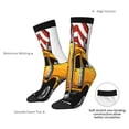 thumbnail image 4 of Fuzoiu American Truck Print Athletic Crew Socks for Men & Women,Casual Crew Socks,Above Ankle Crew Socks for Business, Casual, 4 of 6
