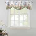 thumbnail image 2 of Tie Up Valances for Windows, Spring Floral Adjustable Valance Curtains Window Treatment for Living Room/Bedroom, Botanical Blossom Seasonal Wildflower Rod Pocket Kitchen Curtains & Drapes 54x18 Inch, 2 of 9
