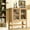 Natural-with 2 Doors, variant on HMstone Sideboard Buffet Cabinet 31"W Storage Cabinet with 2 Glass Press-to-Open Doors, Coffee Bar Cabinet Buffet Table with Shelves for Kitchen, Living Room, Walnut