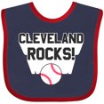 thumbnail image 3 of Inktastic Cleveland Rocks with Baseball Inversed Boys or Girls Baby Bib, 3 of 4