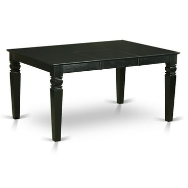 East West Furniture Weston 7-piece Wood Dining Set in Black/Cherry