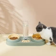 thumbnail image 1 of Baohd Distributeur d'Eau pour Animaux Station d'Alimentation pour Animaux Support Surélevé Bols Détachables Vert, 1 of 9