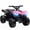 Pink, variant on Qaba Kids ATV 4 Wheeler with Music and Lights for Ages 37-72 Months, Black