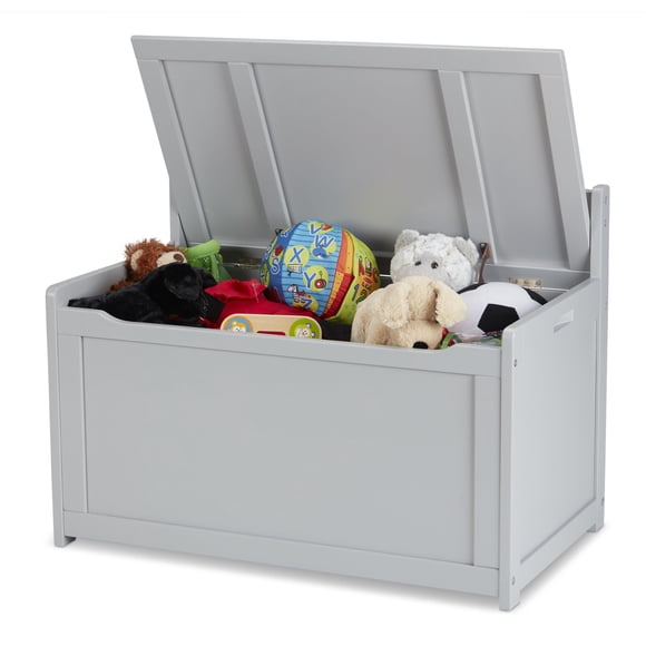 Toy Chest Melissa & Doug, muebles de madera gris para sala de juegos