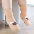 thumbnail image 3 of B91xZ Unisex Low Cut Socks Non Slip Grip Socks Half Cushion Crew Socks,Orange 1-3 Years, 3 of 5