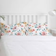 thumbnail image 5 of Watercolor Flower Queen Size Comforter Set, Retro Red Yellow Floral Garden Soft Bedding for All Seasons, 4 Pcs Bed Set with 1Comforter (90"x92") ,1 Sheet(94"x116"), 2 Pillowcases (19"x29"), 5 of 7