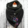 thumbnail image 2 of Women Colorful Dandelion Print Cotton Winter Warm Button Up Scarf, 2 of 3