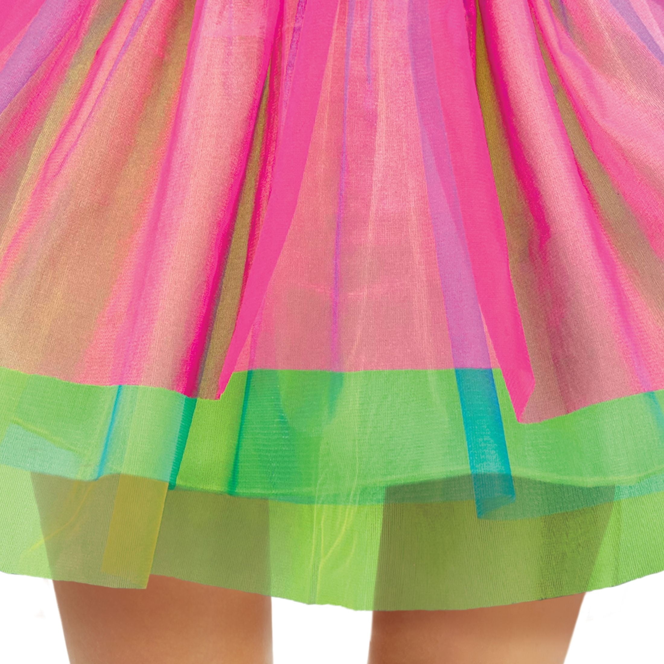 Neon Tutu Costume Accessory for Adults, Multicolor, S/M, Halloween by Way To Celebrate