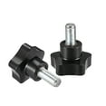 thumbnail image 3 of Uxcell M12 x 25mm Male Thread 48mm Head Star Knobs Zinc Plated Black 1 Pack, 3 of 5