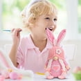 thumbnail image 4 of Easter Faceless Doll with Checkered Ears, 8.27 in, PP Cotton Material, Perfect for Holiday Decor, 4 of 5