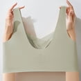 thumbnail image 5 of Women's Pullover Fixed Cup Bra, Full Coverage Wire Free Underwear with Wide Straps, Back Smoothing Light Support Bra | VerBelle,Green M, 5 of 6