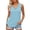 Blue, variant on Womens Summer Tank Tops Loose Fit Lace V Neck Sleeveless Tops Shirts Dressy Casual Flowy Spandex Long Sleeve Women Tops Short Sleeve for Women Casual