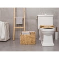 thumbnail image 5 of Hand-Woven Divided Magazine Basket, Rattan Magazine Holder, Natural Wicker Magazine Rack for Bathroom, Office, Water Hyacinth, 1 Pack, 5 of 9