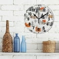 thumbnail image 3 of Yayeee 10" Wall Clock Battery Operated Quartz Round Silent Non-Ticking Home Decor, Beige Snow Houses, 3 of 6