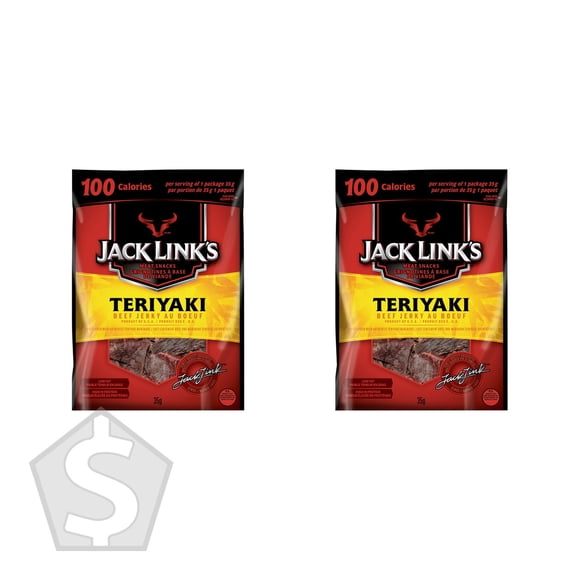 Jack Link's Jerky de Bœuf Teriyaki, 12 X 35 g - Lot de 2