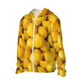 thumbnail image 2 of Sigee Ripe Yellow Lemon Print UPF50+ Men's Sun Protection Hoodie Shirt SPF UV Shirt Long Sleeve Fishing Outdoor Lightweight, S-3XL, 2 of 9
