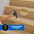 thumbnail image 4 of M-D Building Products 79103 1-1/8 In. X 1-1/8 In. X 72 In. Satin Brass Aluminum Stair Edging w/ Screw Nails, 4 of 7