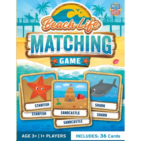 MasterPieces Beach Life Matching Game for Kids and Families, Ages 3 , Kids Matching Game