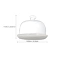 thumbnail image 2 of Cake Plate Dome Cover Lid Glass Stand Serving Platter Ceramic Dessert Server Covered, 2 of 6