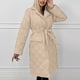 thumbnail image 1 of Chaquetas y abrigos casuales de manga larga sin capucha para mujer, chaqueta informal holgada de algodón de longitud media con mangas largas y cuello alto, abrigo cálido con solapa., 1 of 5