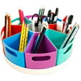 thumbnail image 1 of 360 Degree Desk Organizer Multi-Functional Pen Storage Organizer Desktop Stationary Organizer Rotating Makeup Organizer Storage Rack for School Home Office Art Supplies, 1 of 10