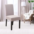thumbnail image 3 of Dining Chair Cover Set of 6 Thicker Plush Stretch Spandex Dining Chair Slipcovers Removable Washable Decorative Chair Protector Seat Covers for Dining Room Home Wedding Party Hotel Decor(Light Grey), 3 of 8